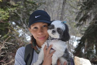 Erin and Zari on the trail