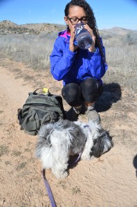 Zari and Erin take a water break