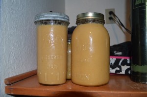 Finished liquid soap. Far from a perfect product but usable and a good learning experience.