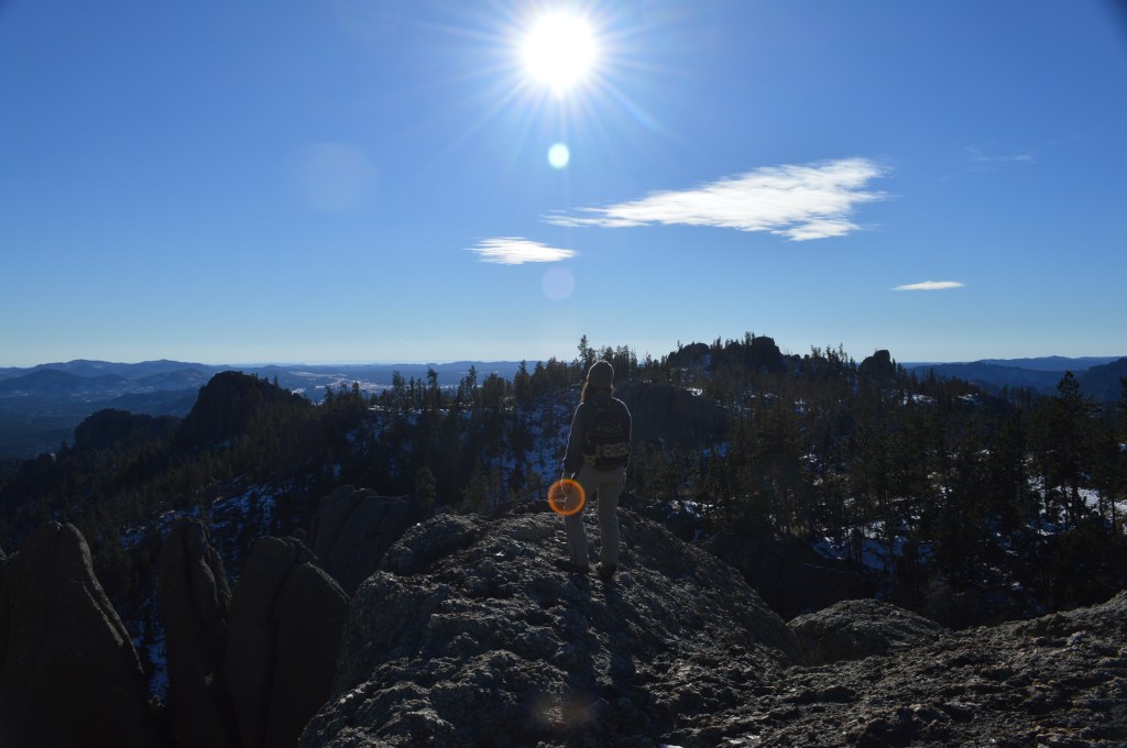 Erin at Cathedral Spires, Custer State Park, South Dakota